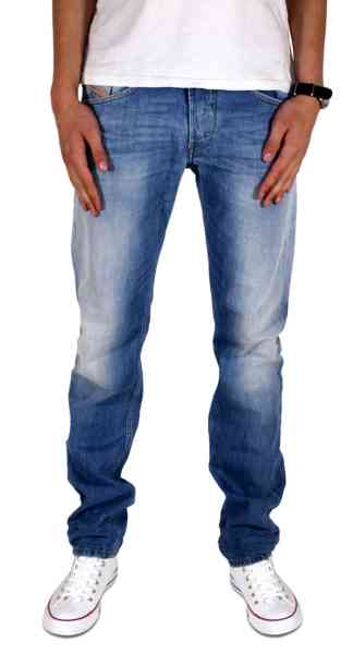 DIESEL BELTHER 0827F - Herren Jeans Hose Blau